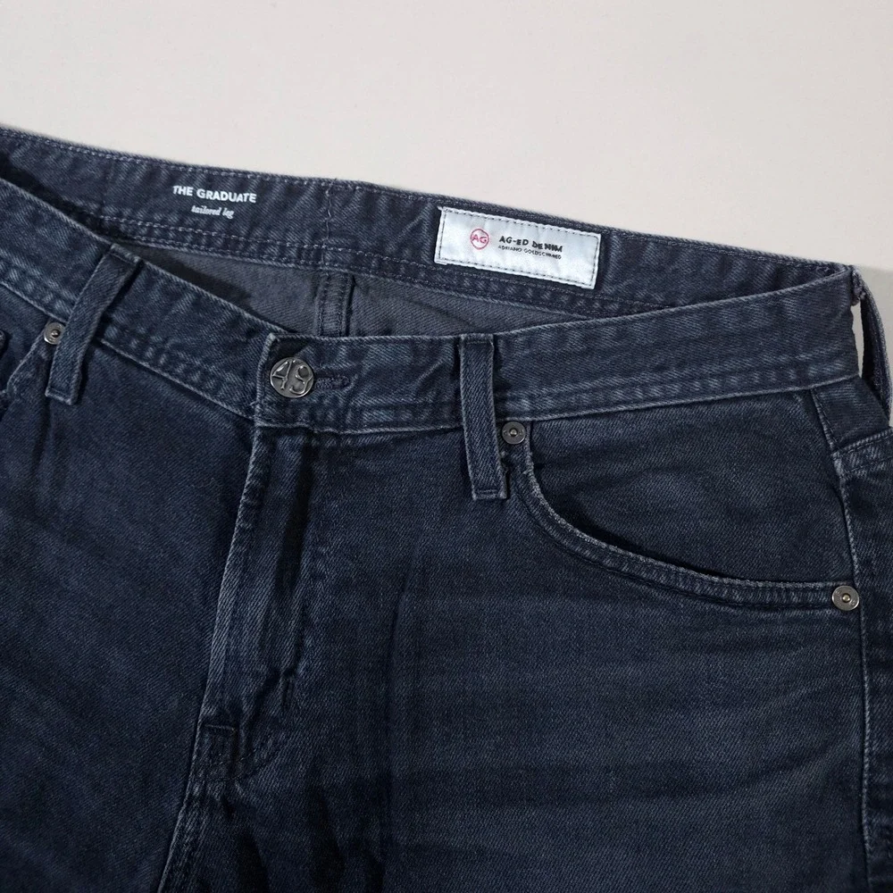 AG Adriano Goldschmied The Graduate Mens 32R Indigo‎ Tailored Leg Jeans 1174DAS